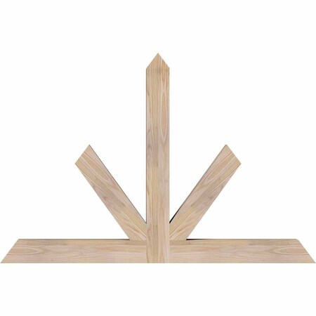 Ekena Millwork Saratoga Smooth Timber Gable Bracket, Douglas Fir, 48"W x 32"H x 3 1/2"D x 3 1/2"F, 16/12 Pitch GBW048X32X0404SAR00SDF